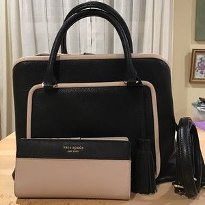 Kate Spade handbag with matching wallet.
